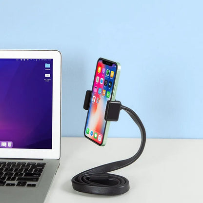 Flexible adjustable hose phone holder with phone clip for live broadcast shooting