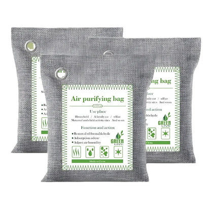 Bamboo charcoal formaldehyde removal bags in sewing style packaging for household air purification