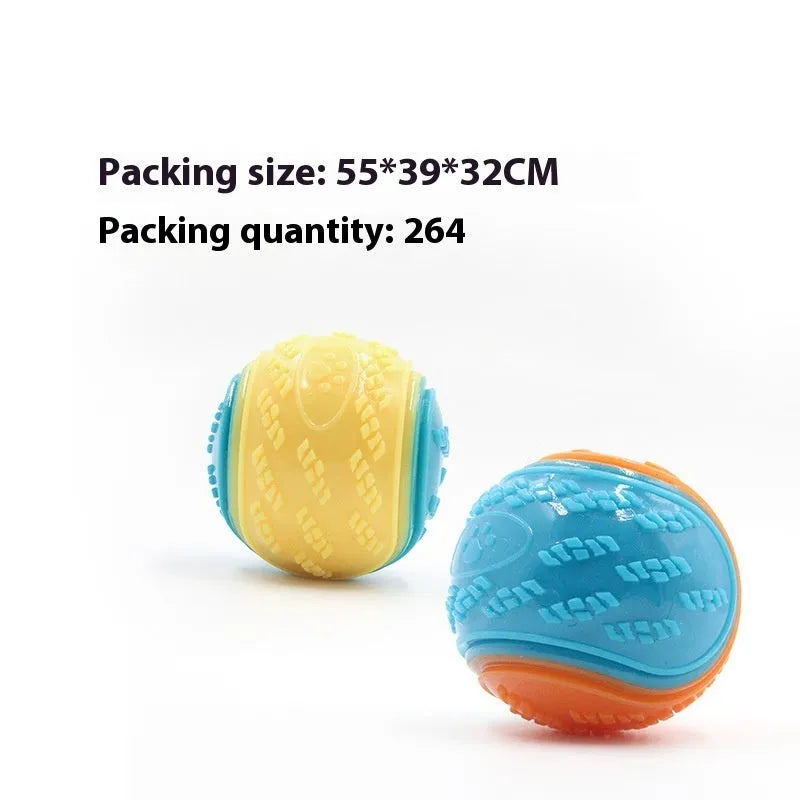 6.5cm TPR dog training ball in multiple colour combinations including red-blue and luminous option
