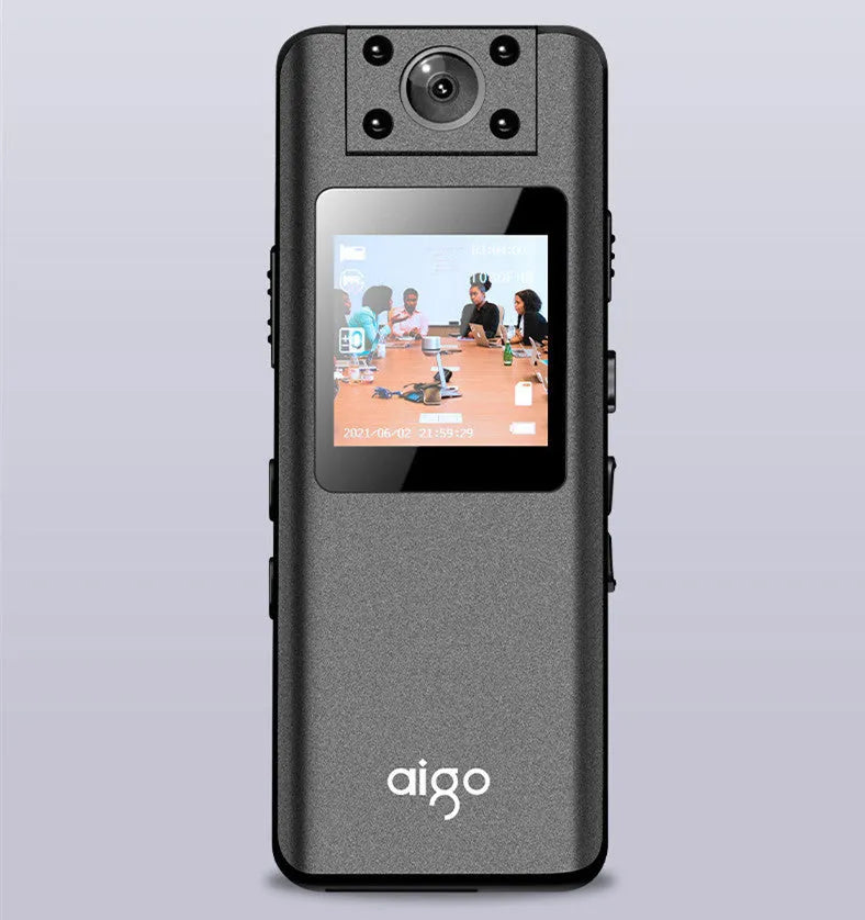 DSJ-S11 HD body worn camera with display screen and wide-angle lens for security recording