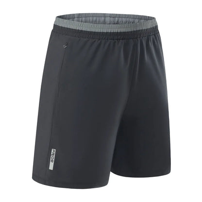 Men's grey ice silk quick-drying loose running pants in cropped length