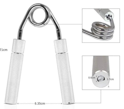 Adjustable metal hand grip strengthener with spring steel and aluminium alloy, 5 resistance levels 50-150 lbs, 3-piece set