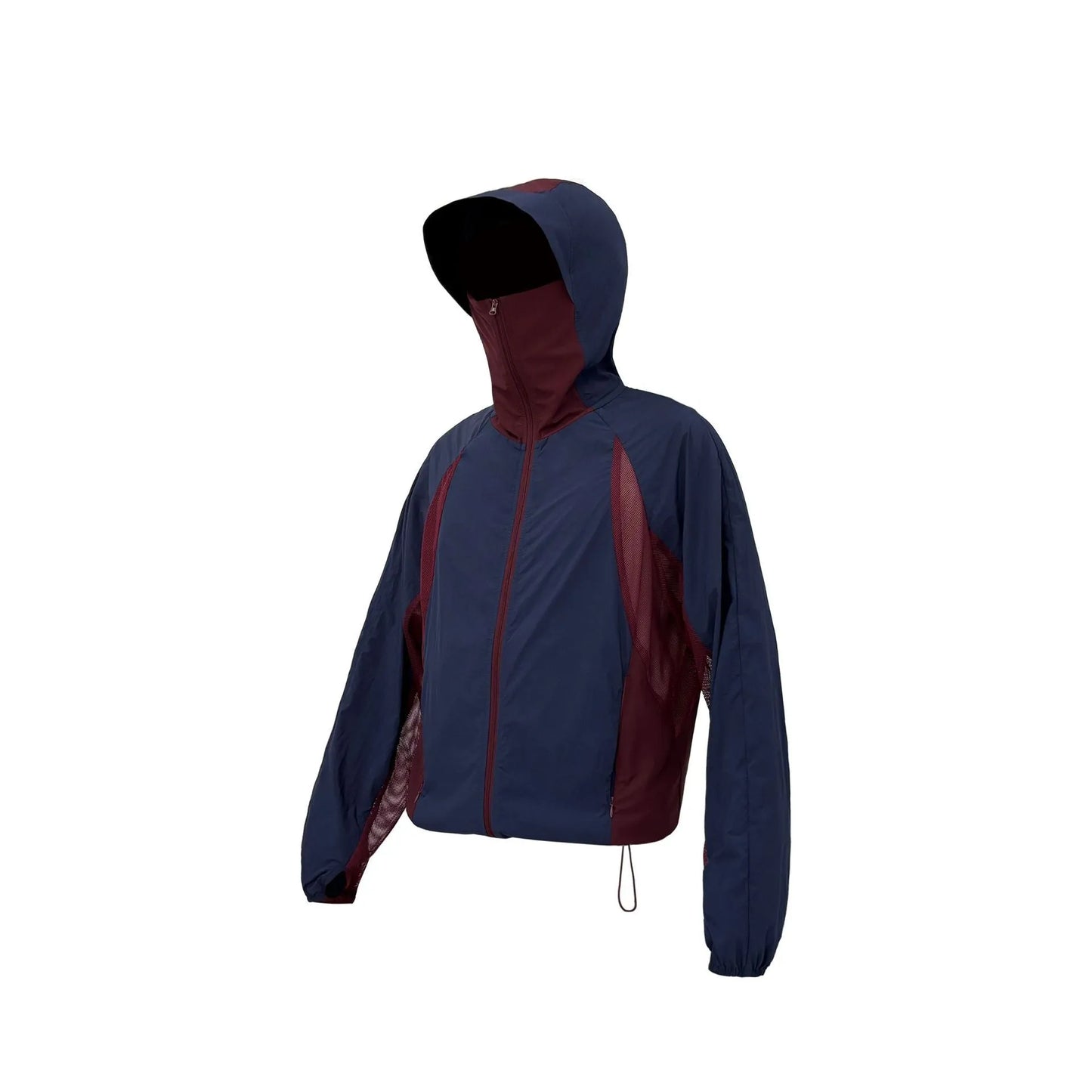 Mesh stitching sun protective clothes in desert brown colour, lightweight nylon fabric.