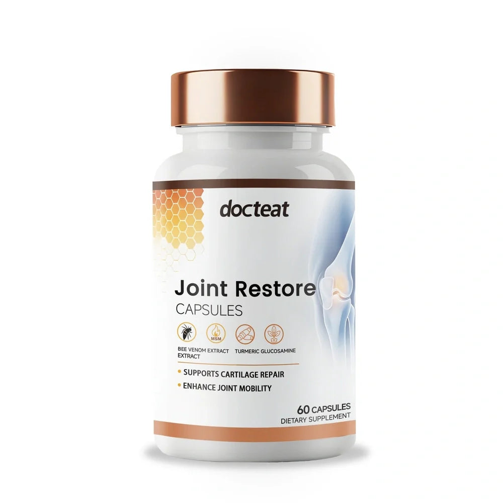 Joint Restore Capsules bottle with 60 capsules for joint support containing 7 ingredients