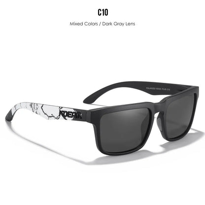 Square polarised sunglasses with TAC lenses and PC frames in multiple colour options.