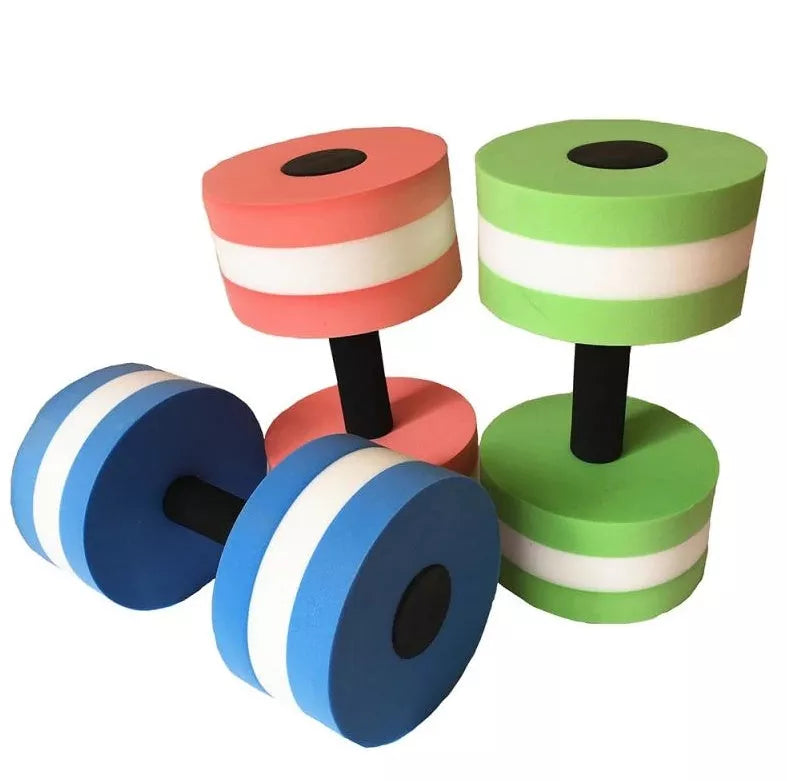 Colourful EVA water aerobics dumbbells for fitness and swimming