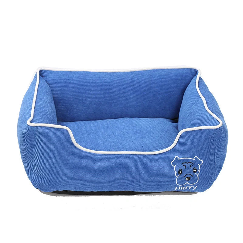 Bite resistant corduroy pet kennel in various sizes and colours