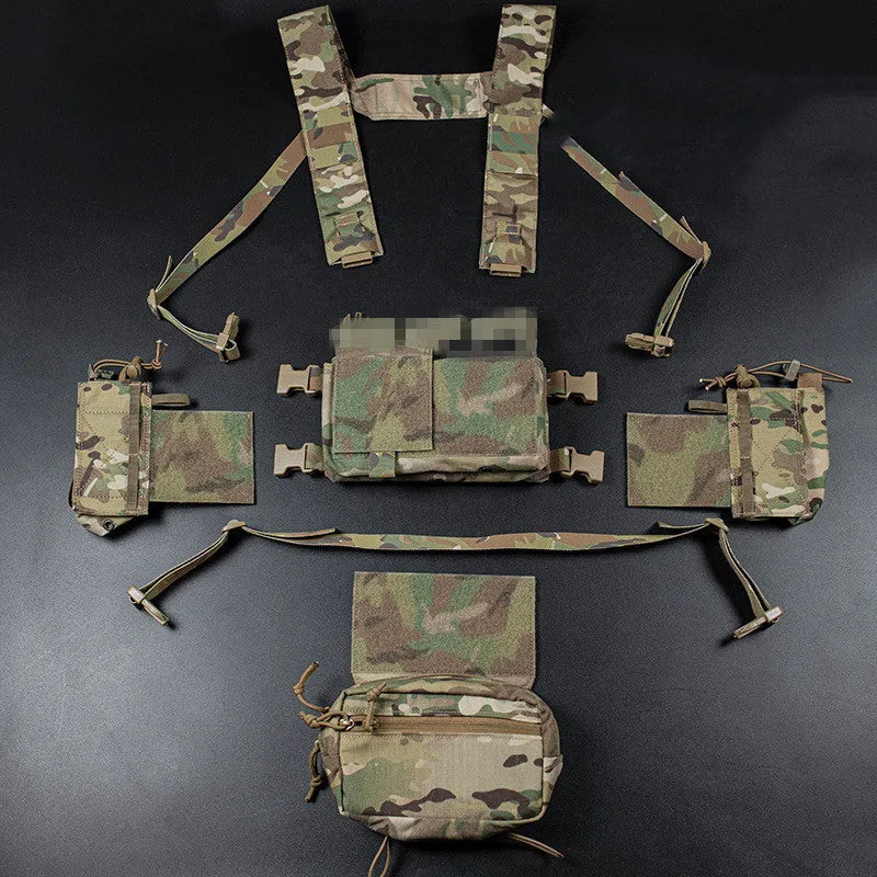 MK4 camouflage tactical chest vest with quick pull sleeve and expansion mount, imported nylon, average size