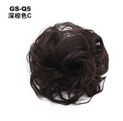 Hair ring wig in various colours from 1# to Burg, showing synthetic fibres and natural hairline for temporary styling