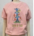 Children's green and pink short sleeve shirts, sizes XS to XXL