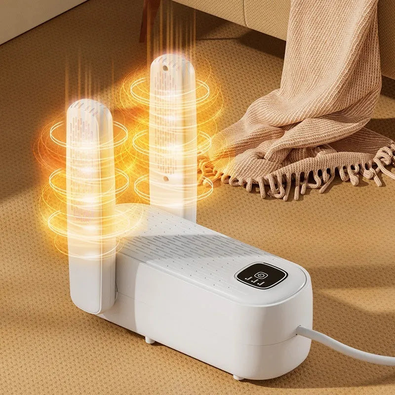 D4 black automatic shoe dryer with timer and waterproof interior