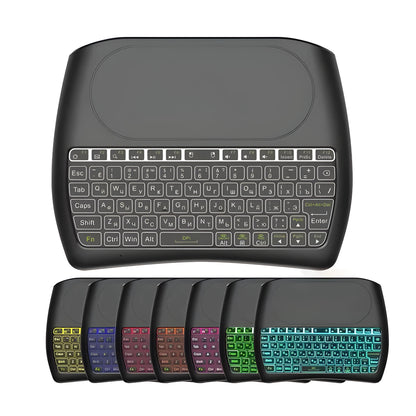 D8 Pro black wireless keyboard with 78 keys, touchpad and USB adapter