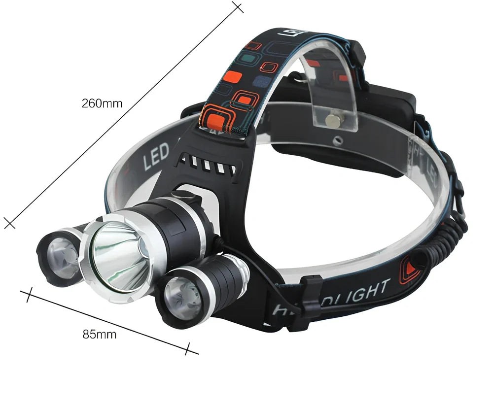Camping light with 5800mAh battery and 20W LED output for outdoor illumination