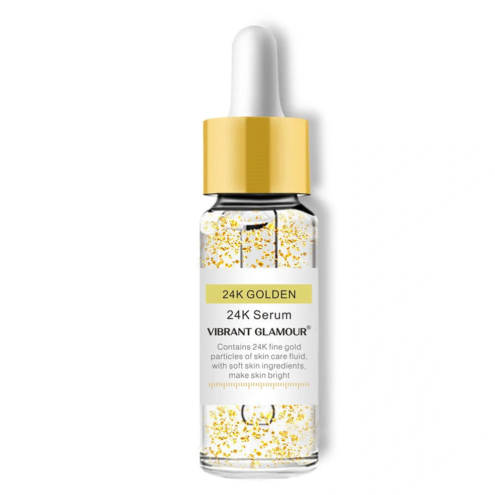 4K Gold Serum bottle with 24K pure gold formula for skin tightening and brightening