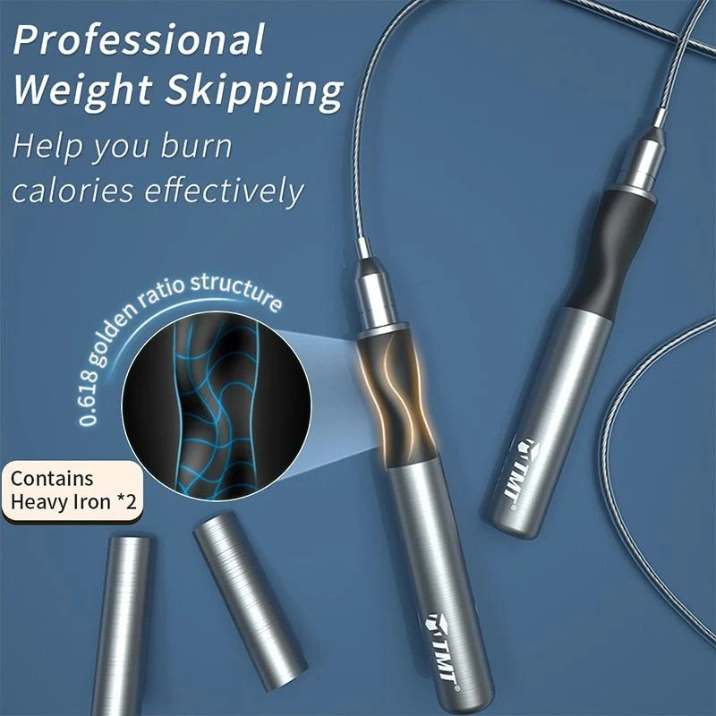 Adult Gravity Skipping Rope with heavy iron construction and ergonomic silicone handles