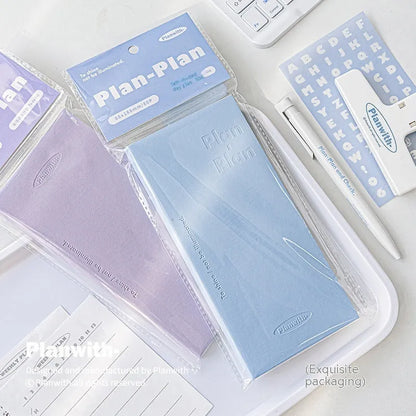 A5 embossed daily metre book notebook with 80 pages of 100g paper, showing cover colour options.