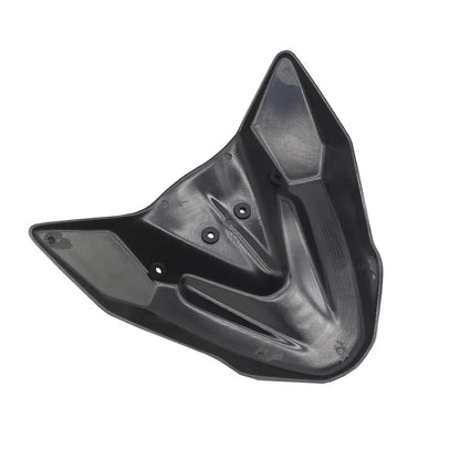 Black ABS plastic fixed front wing for KTM 390 and 790 Adventure motorcycles.