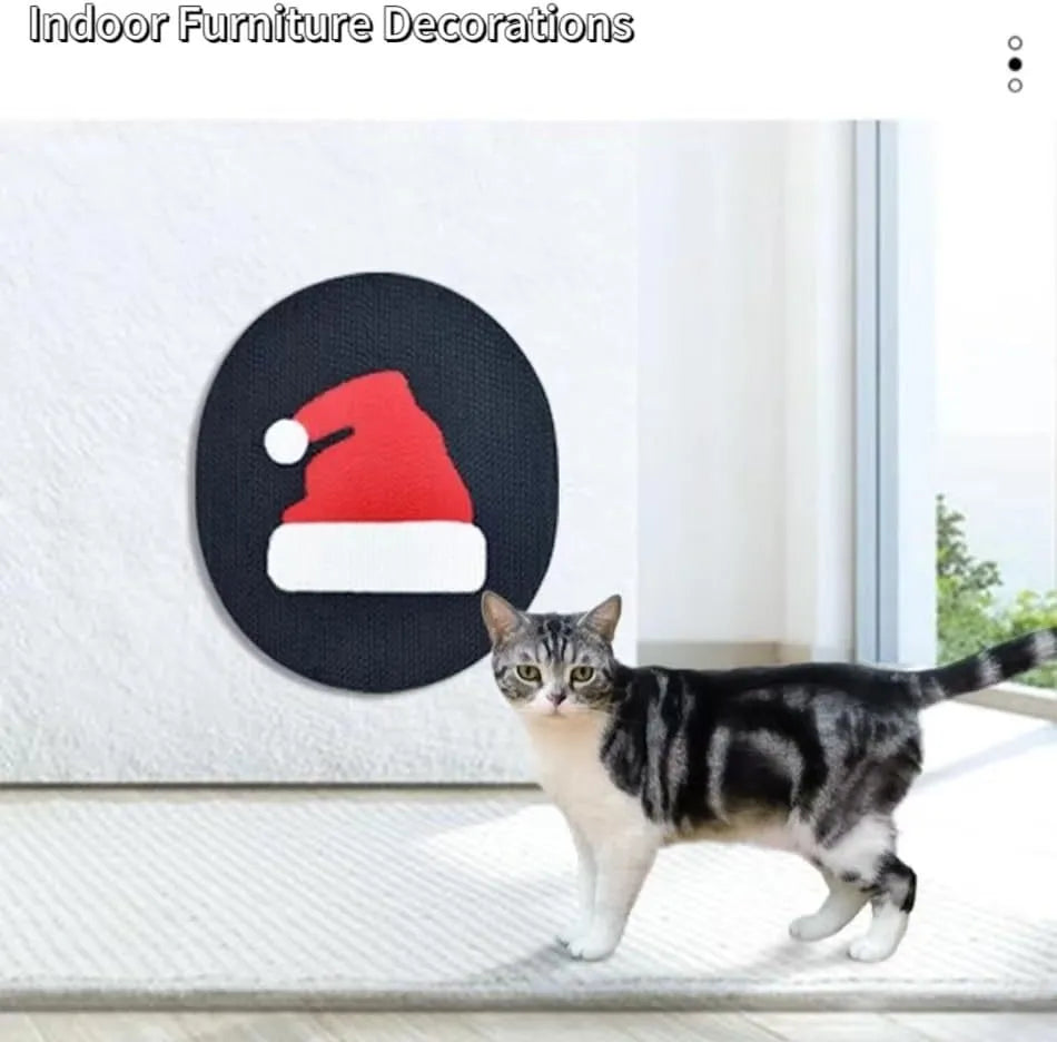 Wall mounted cat scratching board measuring 35x44 cm with corrugated cardboard surface