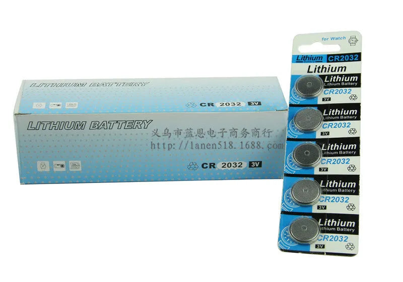 CR2032 3V lithium manganese button battery pack, 20mm diameter 3.2mm height for weight scales, remote controls, car key fobs, electronics, low-cost bulk battery supply for low-power devices, B product quality grade