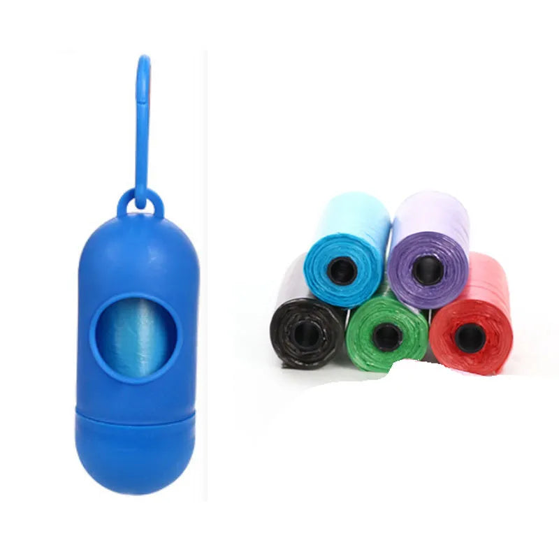 Coloured dog waste bags for pet cleanup measuring 22.5 by 30 centimetres