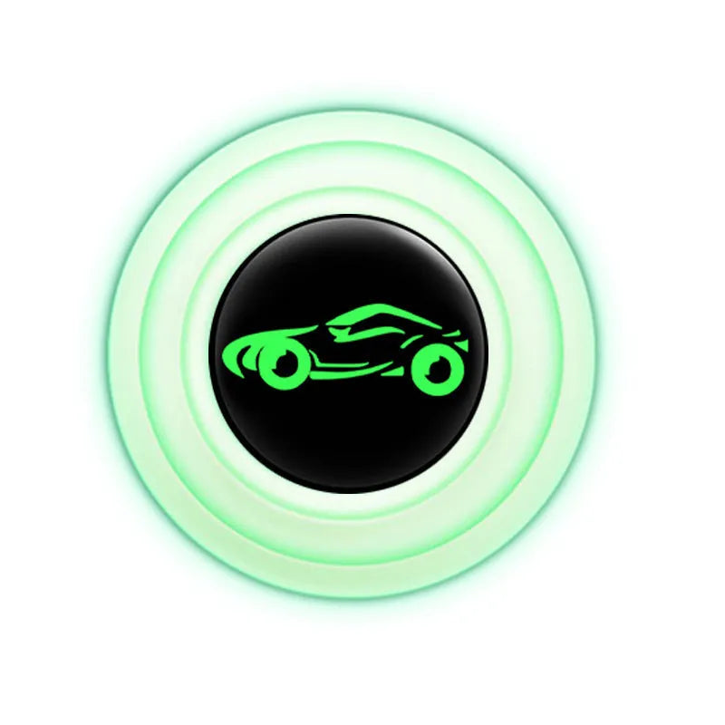 Silicone car door edge protector pads in black and luminous colours, 20mm diameter