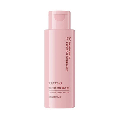 Makeup brush cleaner set with 80ml detergent and 75ml no-rinse spray for beauty blenders