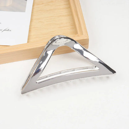 Silver metal hair claw barrette example from a range of 44 Korean-style designs.