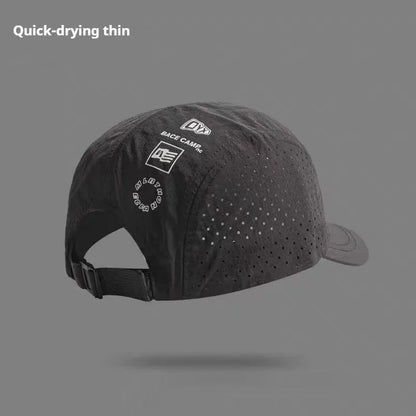 Men's adjustable baseball cap in purple with breathable mesh design for summer sun protection