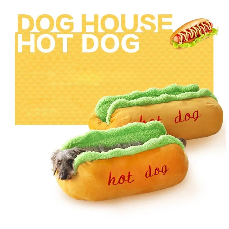 Brown sofa cushion style dog bed with removable mat, shown in a home setting.
