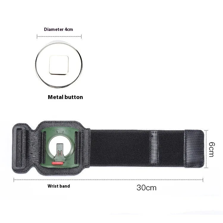 Black mobile phone arm bag for takeaway driving and running with wrist strap