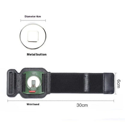 Black mobile phone arm bag for takeaway driving and running with wrist strap