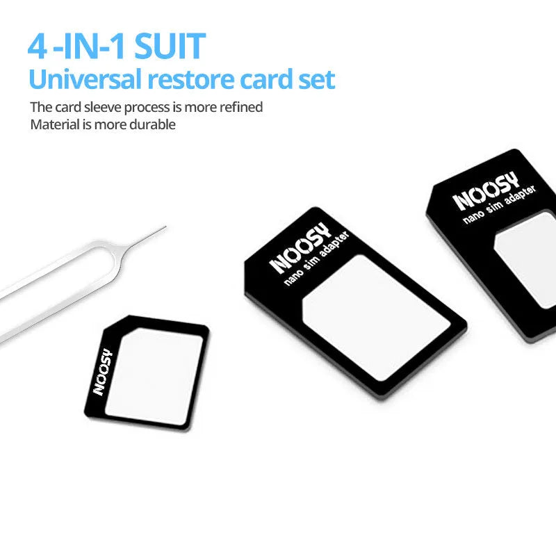 SIM restore four-in-one mobile phone card adapter set with three SIM converters and card picking pin