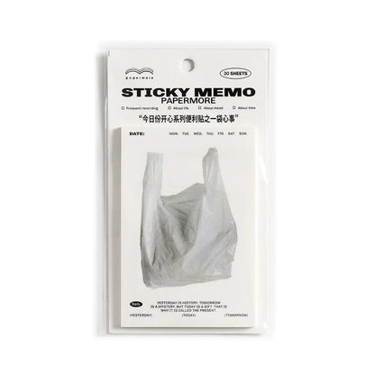 Happy Series message sticky notes refill pad showing 30 sheets in one of four cover colour options.