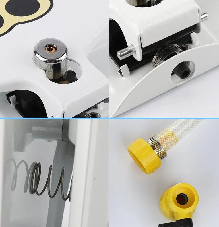 Automatic Dog Water Fountain with paw-activated water dispenser in a backyard setting