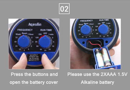 Automatic garden watering timer device with display and faucet connection