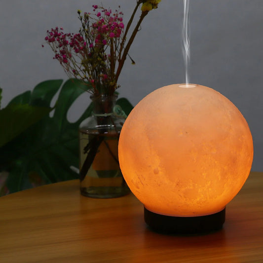 Calming Moon Light Ultrasonic Humidifier and Aroma Diffuser with Soothing Mist and Ambient Lighting