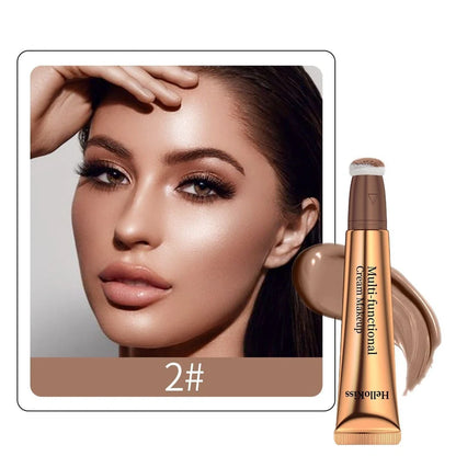 Highlight shading pen with 15ml liquid contour and 1.5cm sponge head applicator