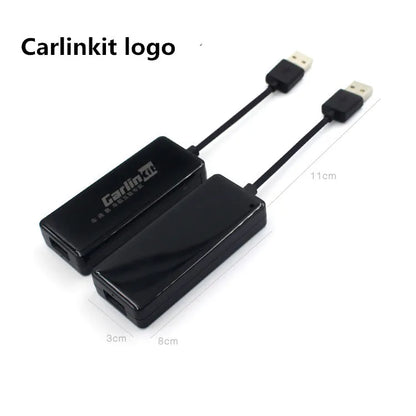 Android CarPlay USB adapter module for vehicle navigation systems in black and white colour options
