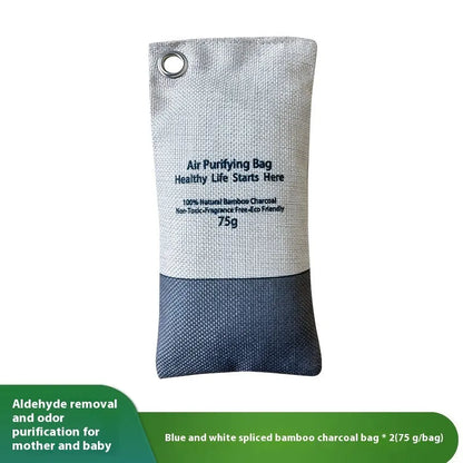 Bamboo charcoal deodorant bag with granular activated carbon for room formaldehyde removal and odour absorbing