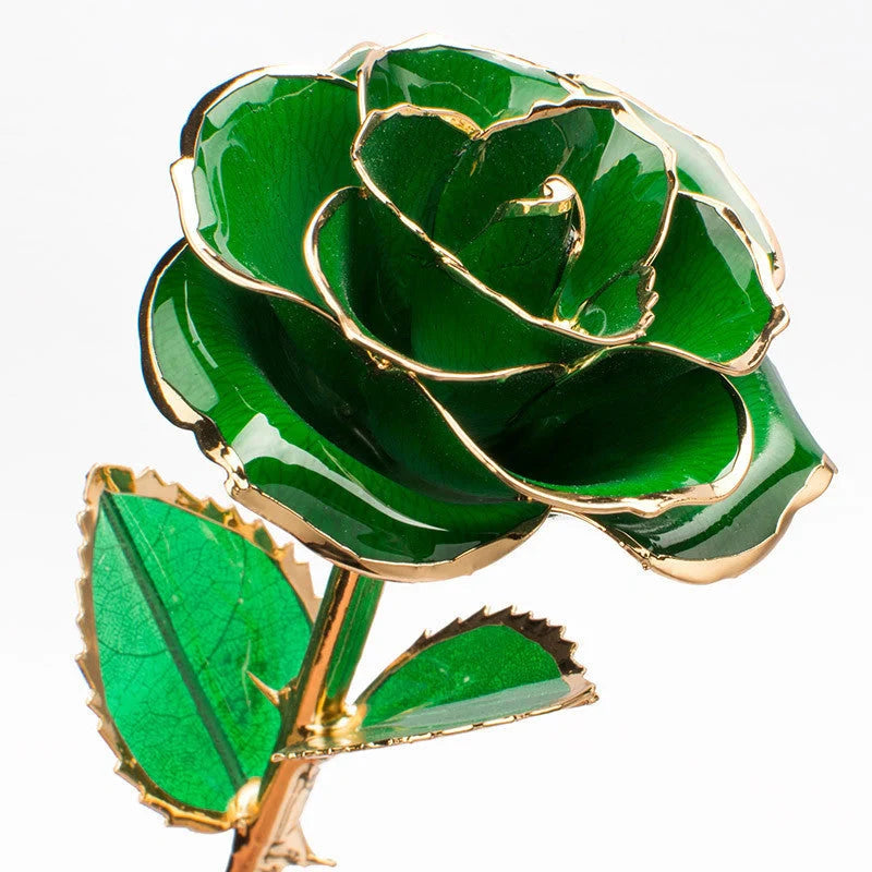 24K gold-plated rose flower in elegant gift box for Valentine's Day