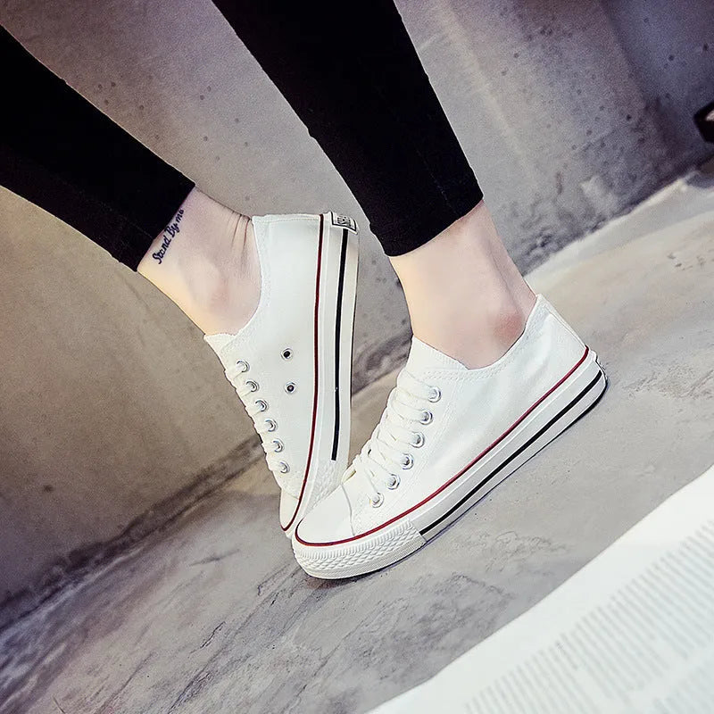 Women's Canvas Casual Shoes: Lightweight summer footwear with a durable canvas upper, breathable design, and available in sizes 35-44 for extended sizing options.