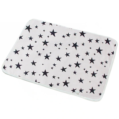 Breathable cotton cartoon waterproof baby changing pad with various patterns