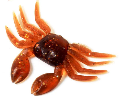 8cm PVC crab fishing lure in red or brown colour for saltwater freshwater fishing