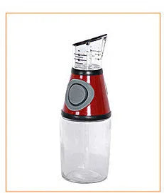 500ml clear glass oil bottle with 28.5cm height and square base for kitchen condiment storage