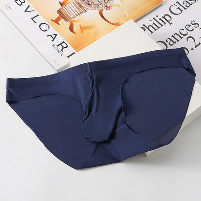 Men's ice silk seamless briefs with bullet separation in multiple colour options