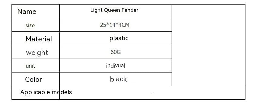 Carbon fibre rear bicycle mudguard and inner plate for a Light Bee electric off-road bike.