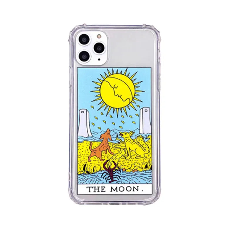 Silicone TPU iPhone case with mythology comic cartoon design showing sun artwork