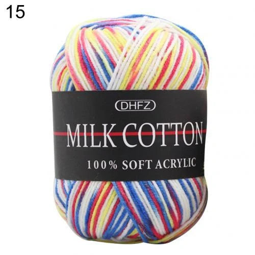 Vibrant multi-color jacquard knitting yarn for cosy handmade creations