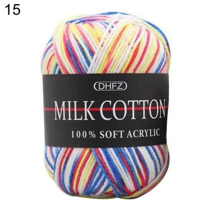 Vibrant multi-color jacquard knitting yarn for cosy handmade creations
