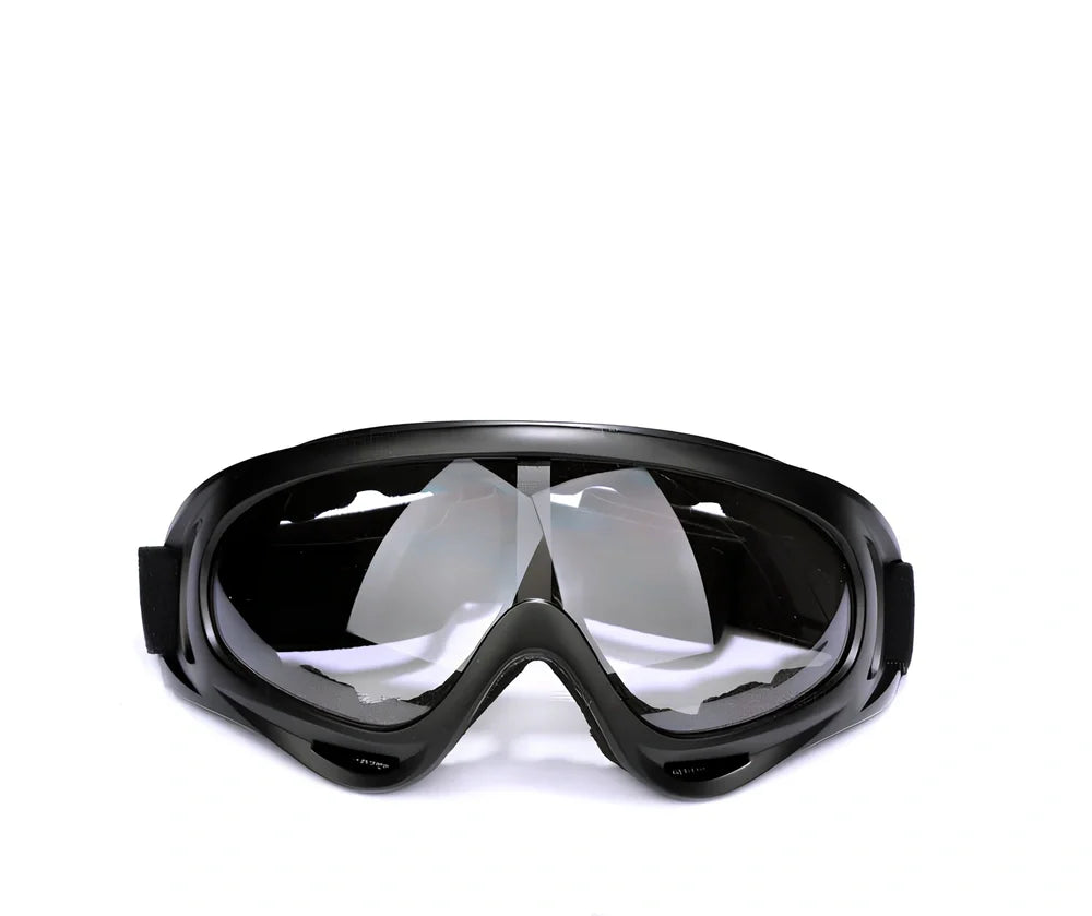 Motorcycle sports goggles with multi-layer coated lenses in brown, colour-changing, transparent, and yellow options
